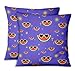S4Sassy Violet Velours Dot & Melon d'eau Coussins dicoratifs Housse de Coussin pour canapi-lit 2pièces-18 x 18 Pouces