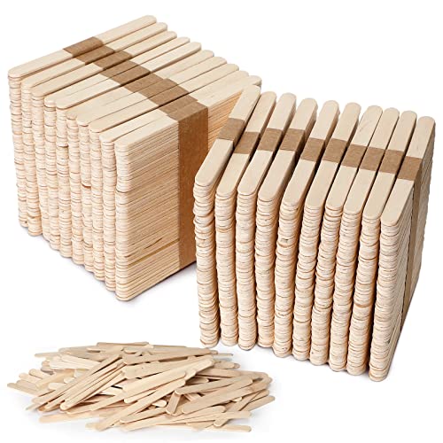 BBTO 3000 Pcs Wooden Craft Sticks 4.5 Inches Ice Cream Sticks for Waxing Tongue Depressor Lolly Wood Craft for Hair Removal and Waxing Supplies Crafting DIY Art Projects Supplies