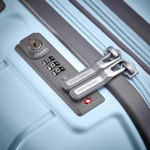 Image of Samsonite Freeform Hardside Carry-On Luggage with Spinner Wheels - Hardshell Suitcase - TSA, Airline-Approved - Expandable Hard Shell, Smooth Rolling Wheels for Lightweight Travel - Sky Blue