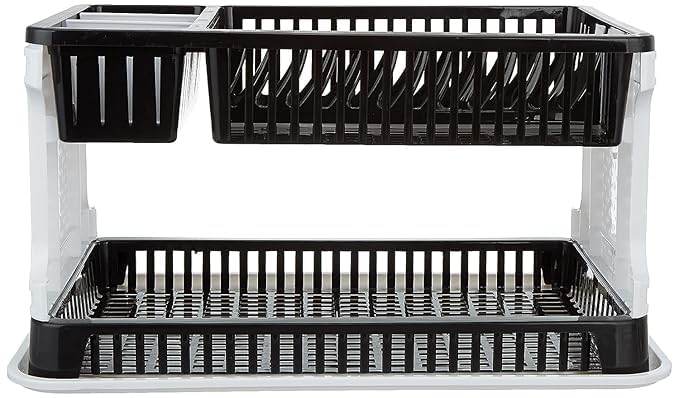 Image of RADIANT Basket Drainer & Dish Drainer Basket for Kitchen /Utensil Stand for Kitchen /Dish Drying Rack with Drainer /Bartan Stand /Dish Rack (2 Tier Dish Rack)