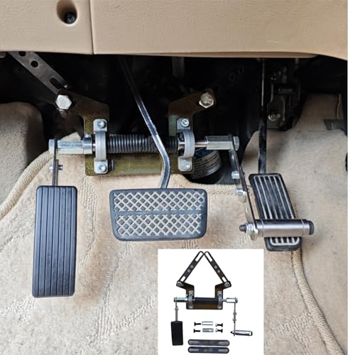 MOSYFEIBI Adjustable Left Foot Accelerator Pedal for Handicap Driving - Easy Up & Switch with Right Foot - Foldable & Fits Automatic Transmission Vehicles