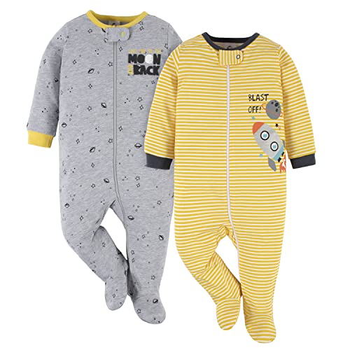 Image of Gerber Baby Boys’ 2-Pack Sleep ‘N Play Pajamas