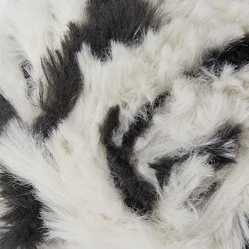 Image of NICEEC Faux Fur Yarn Super Soft, Chunky & Fluffy, Eyelash Yarn for Crochet & Knitting(Total Length 210yds /10.6oz) - Panda /300g