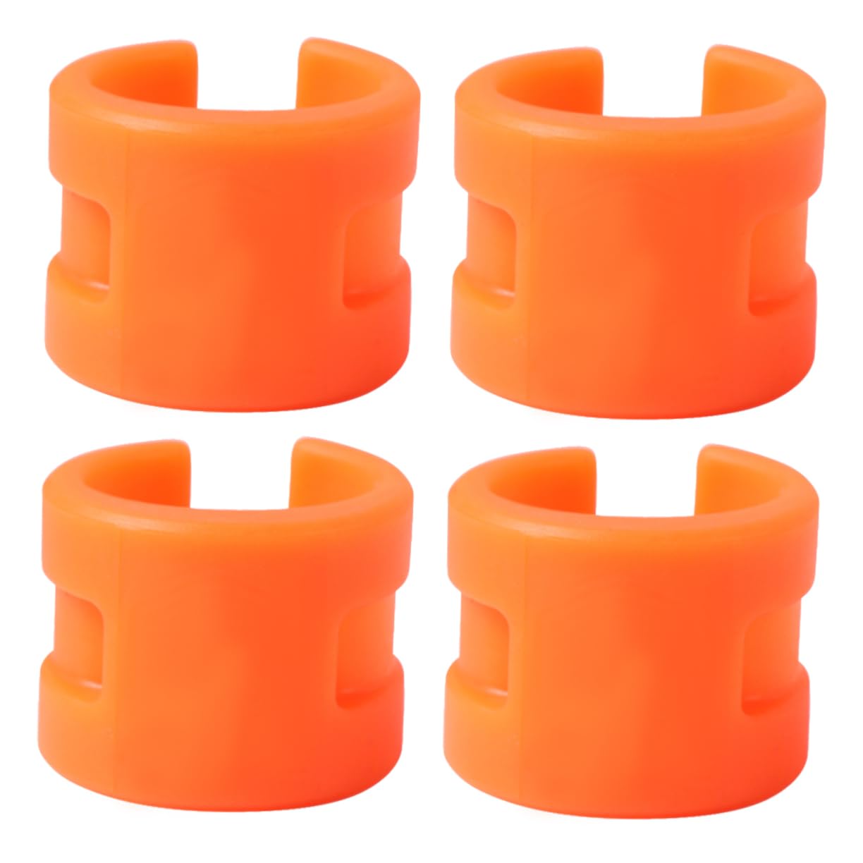 Abaodam 4Pcs Orange Collision Rubber Protective Clip Mounted Rings for Rear Fork Chain Protection Durable Mountain Bike Equipment for Road Bicycles