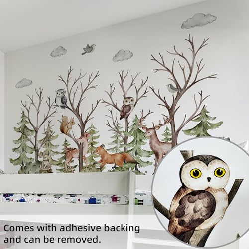 Vinilos decorativos animales bosque 51.57x33.28 pulgadas miniatura 7