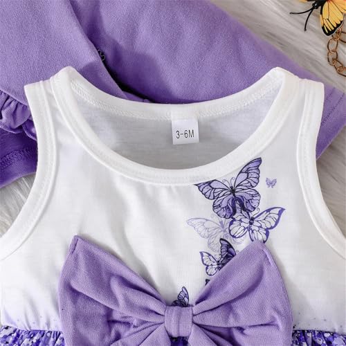 Toddler Girls Princess Dress with Crop Cardigan Dresses Ruffle Shrug Sweaters Kids Girls Fall & Spring 2PCS Clothes3