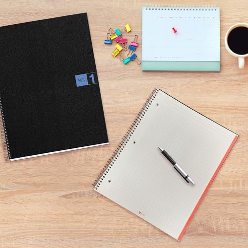 Image of Miquel Rius Single Subject Spiral Notebook, Graph /Quad Pages, Purple, 80 Sheets (8.5 inch x 11 inch) (49427)