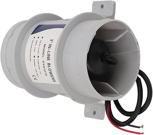 Miniatura 4 de Ventilador en línea silencioso en línea de 3 pulgadas 12V ventilador de sentina marina compatible con yates barcos circulación de aire