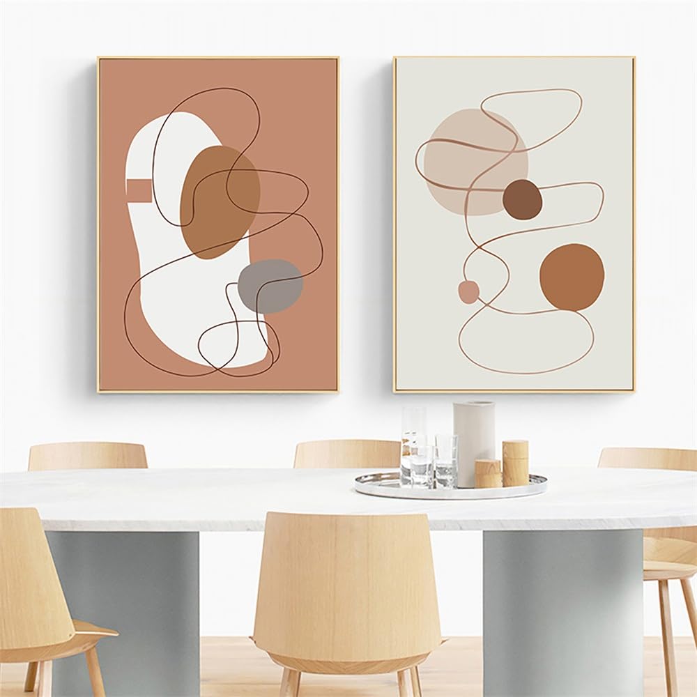 Lignes géométriques aux couleurs chaudes pour habiller un mur vide - 8