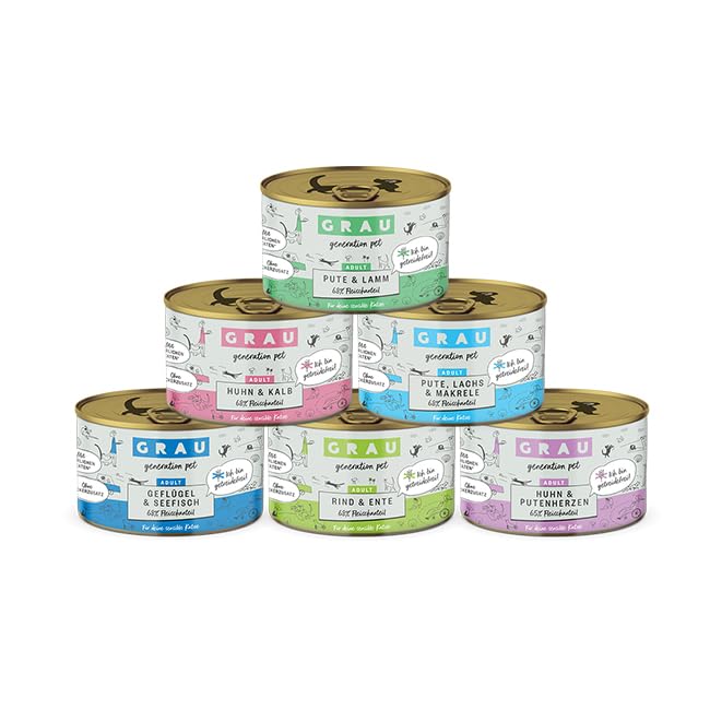 Grau – das Original – Nassfutter für Katzen - Mischtray Katze Generation Pet, 6er Pack (6 x 200 g)