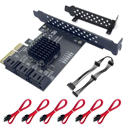 PCIe SATAカード 24ポート 6Gbps SATA PCIeカード 新品 Pcie sataカード24ポートケーブル付き、6 gbps sata 3.0