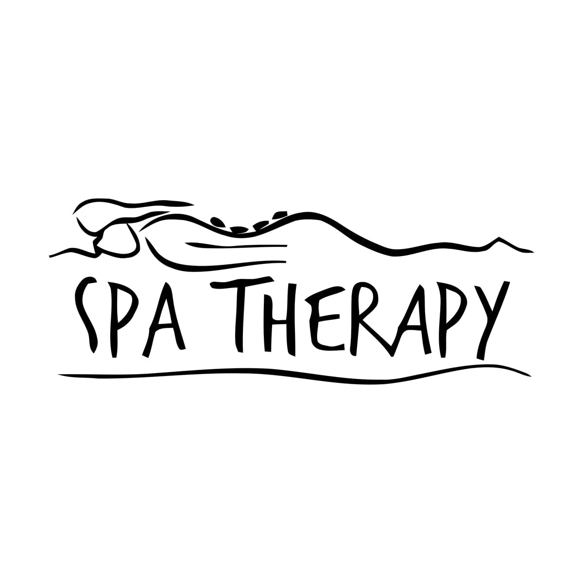 Mural and Wall Vinyl Decal Spa Salon Massage Room Relaxation 33x85.5cm Multi Color Selection Large Black