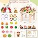 Weilim Activity Table for 1 Year Old, Baby Wooden Sensory Table with Bead Maze Shape Sorter Train Track for Toddler, Farm Montessori Toy Activity Center Educational Learning Toys for Kids 12+ Months
