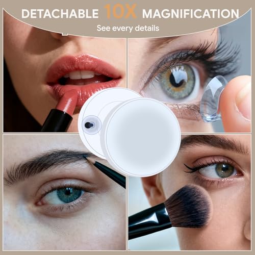 Espejo de maquillaje con luces 14" x 19" y 12 LED miniatura 4