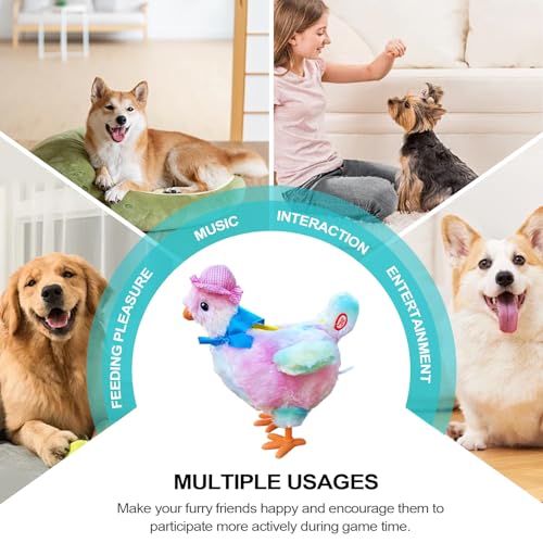Plush Hundespielzeug,Elektrisches Huhn Mit Legen Eiern Funktion - Lustiger Futterautomat Mit Ei & Hähnchen Für Draußen, Haus & Welpen