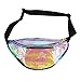 Mily Silver Hologram Fanny Pack Laser Fanny Pack Perfect for Raves and Festivals