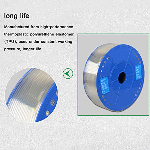 Tubo Per Dell'aria Compressa, Tubo Per Compressore D'aria Industriale, Tubo Flessibile in Poliuretano Per Il Trasferimento Fluido, Intervallo Di Temperatura: -40 ℃ ~ + 80 ℃,12×8mm 90m