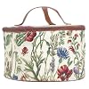 Signare Tapestry Toiletry Bag Makeup Organizer bag for Women with Sunflower Poppy Butterfly Dragonfly Morning Garden Design (TOIL-MGD)