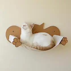 BOXFAN Rede Caminha Gatos Suspensa Mdf Rede Redinha para Gatos e Gato Pequeno Descanso de Parede