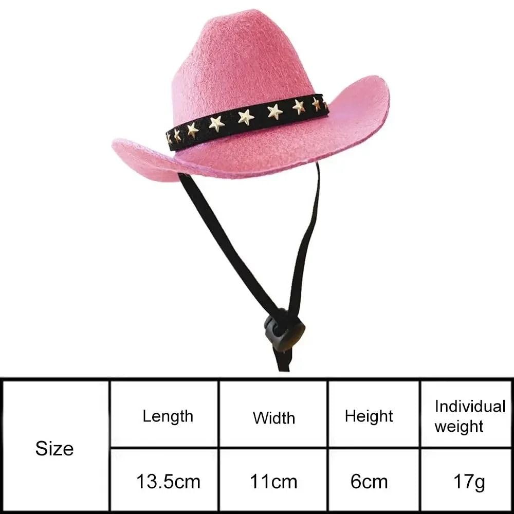 Adjustable Pet Cowboy Hat Star Supplies Costume Top Hat Headwear Caps for Pet Sun Hats - Image 2