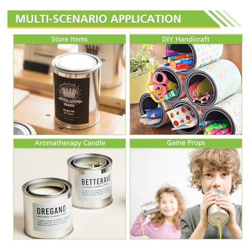 Wisyurt Farbbehälter mit Deckel, 1 Viertel, Aufbewahrungsbehälter für Farbe, 6 Stück Metalleimer zur Aufbewahrung von Farbe mit Deckel.