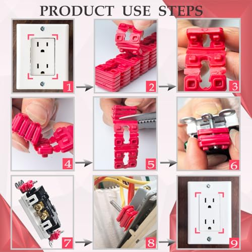 Image of 96PCS Switch and Receptacle Spacers, Outlet Spacers for Loose Outlet Plug Fix, Electric Wall Switch - Receptacle Extenders,Stackable Spaceranda and Sockets Plugs Washer Screws.