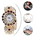 Imagen de LIGIGWASH Reloj De Moda De Aleación para Mujer Reloj De Cuarzo Brillante Gemas Incrustados para Uso Diario y Ocasiones Especiales