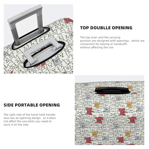 Luggage Cover Protector Suitcase Cover - High Elasticity Funny Cat White Suitcase Cover for Luggage2