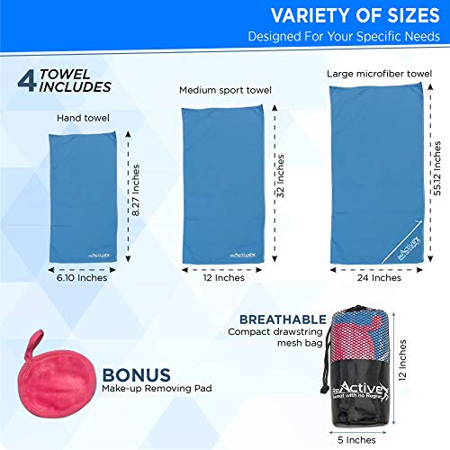 image for ReActive Non-Slip Yoga Microfiber Mat Towel Hot Yoga Pilates Workout, 