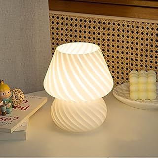 AISEN Mushroom Lamp, Bedside Light with 3 Colour Dimming & Bright Adjustment, Kids Cute Night Light, Table Lamp Decor for Bedroom Living Room Hotel Restaurant Cafe