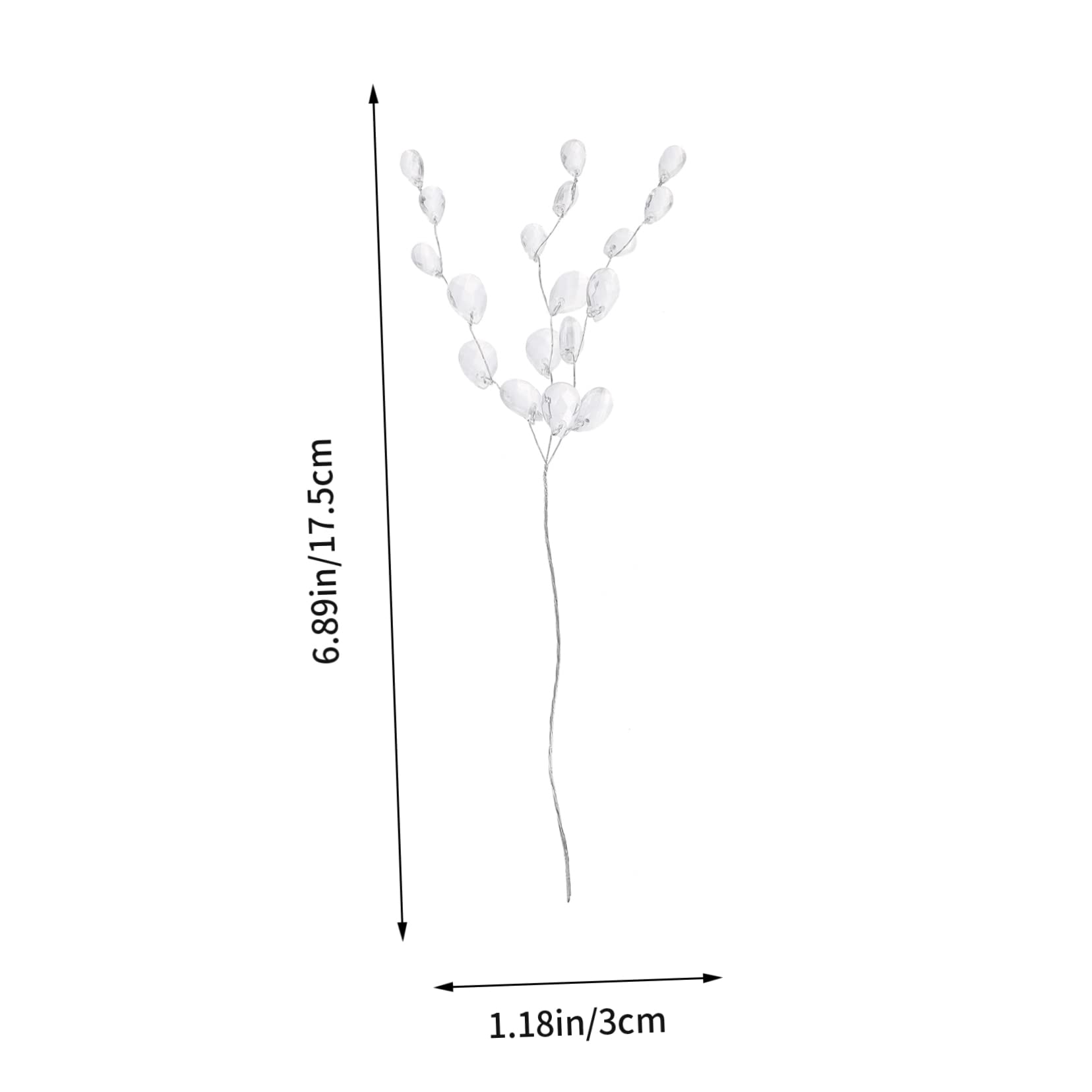 HOODANCOS Headdress DIY Decor 50pcs Acrylic Flower Branches Elegant Romantic DIY Wreath Material for Corsage Decorations Party Decorations