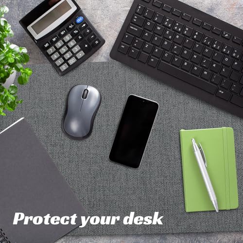 Coussin de table pour protéger un bureau rayé grâce au cuir gris résistant - 7