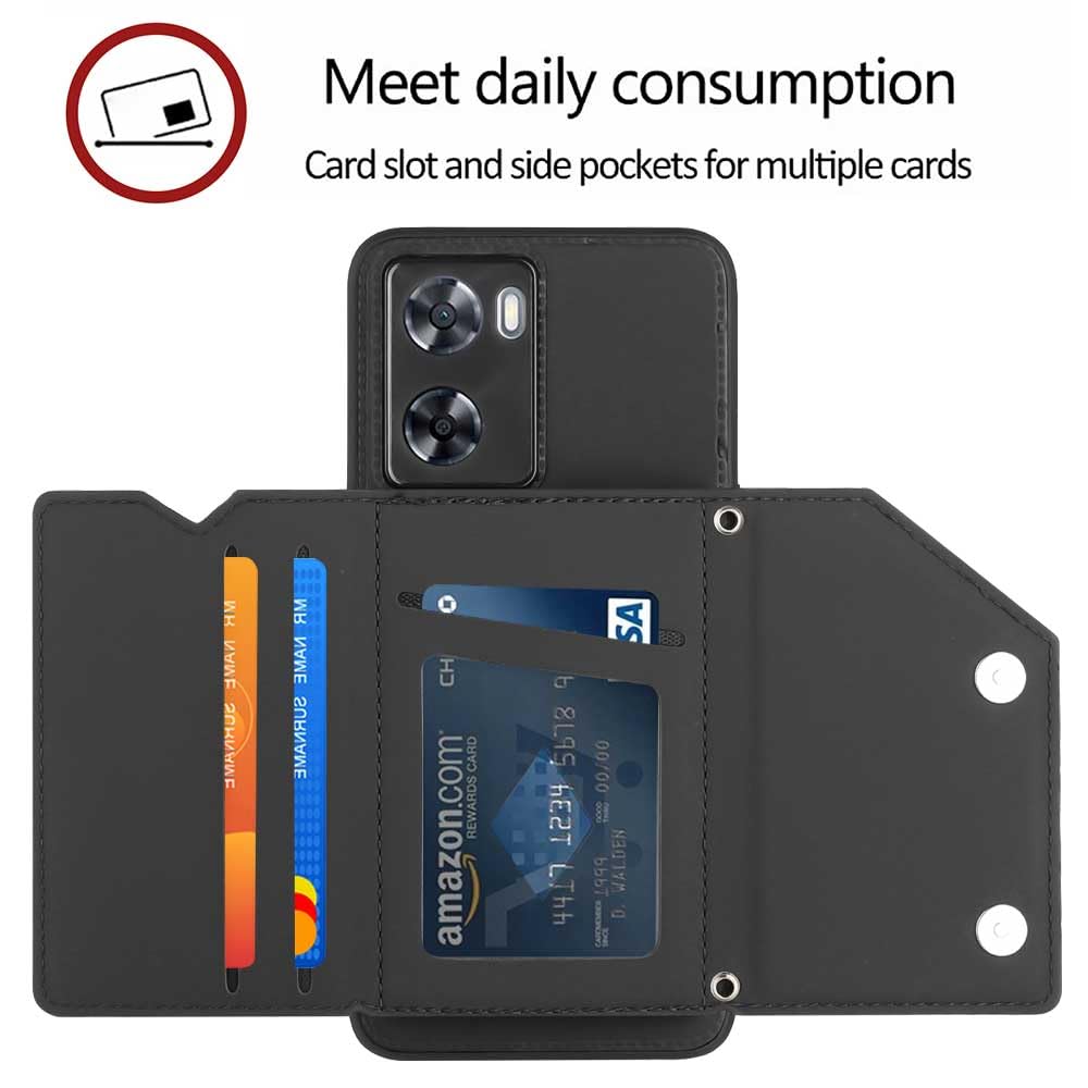 Custodia HONLEN In Pelle Con Stampata Mandala Per Realme Narzo 50 5G / OPPO A77 5G - Portafoglio Con Slot E Supporto