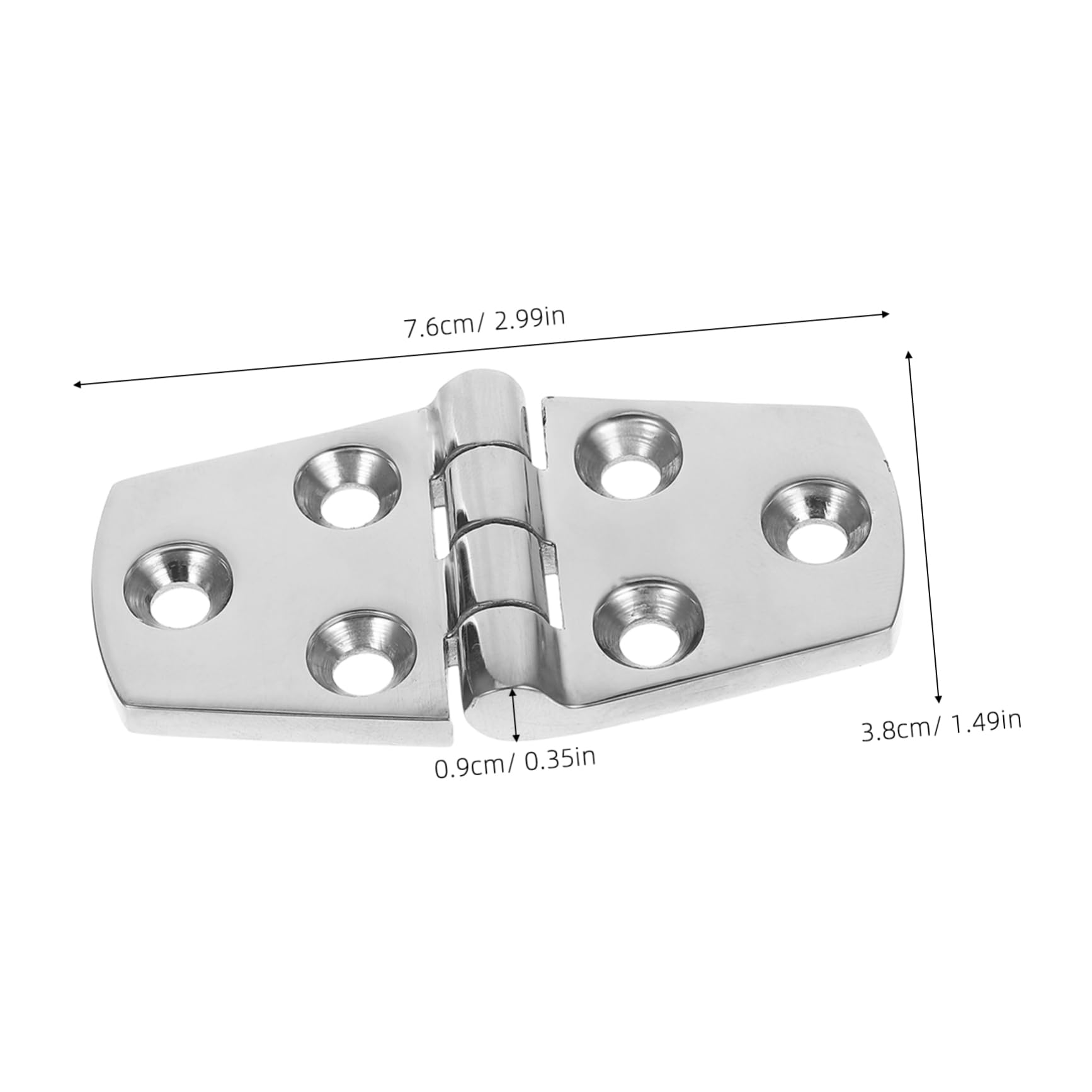 ABOOFAN Marine Grade Stainless Steel Hinge 4pcs Boat Hatch Hinge Yacht Hardware Heavy Duty for Marine Boat Cabinet Door