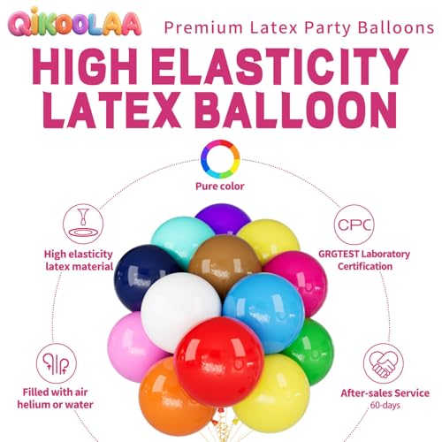 Image of 32Pcs Big Balloons 18 Inch Assorted Colors, Round Large Latex Party Balloons for Birthday Wedding Decorations.