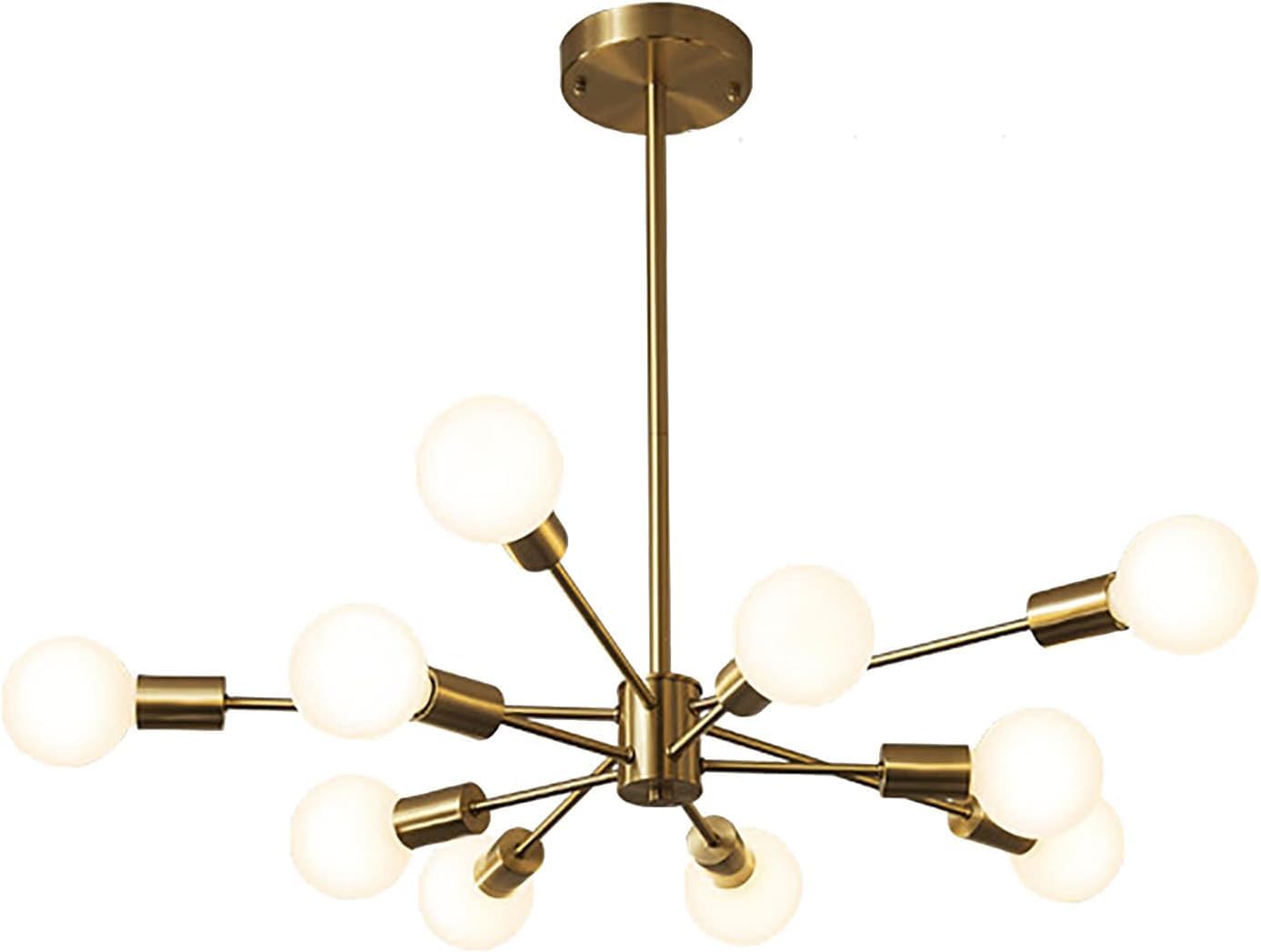 Adjustable Multiple Head Chandeliers Gold Luxurious Ceiling Pendant Light Compatible with Living Room Dining Room Bedroom