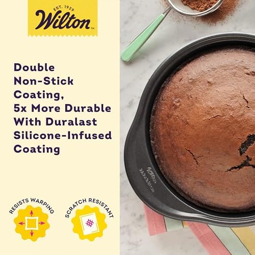 Wilton Platinum Non-Stick 9 Inch Round Cake Pan, Stainless Steel Bakeware, Made without PFAS, Packaging May Vary - Thumbnail 4