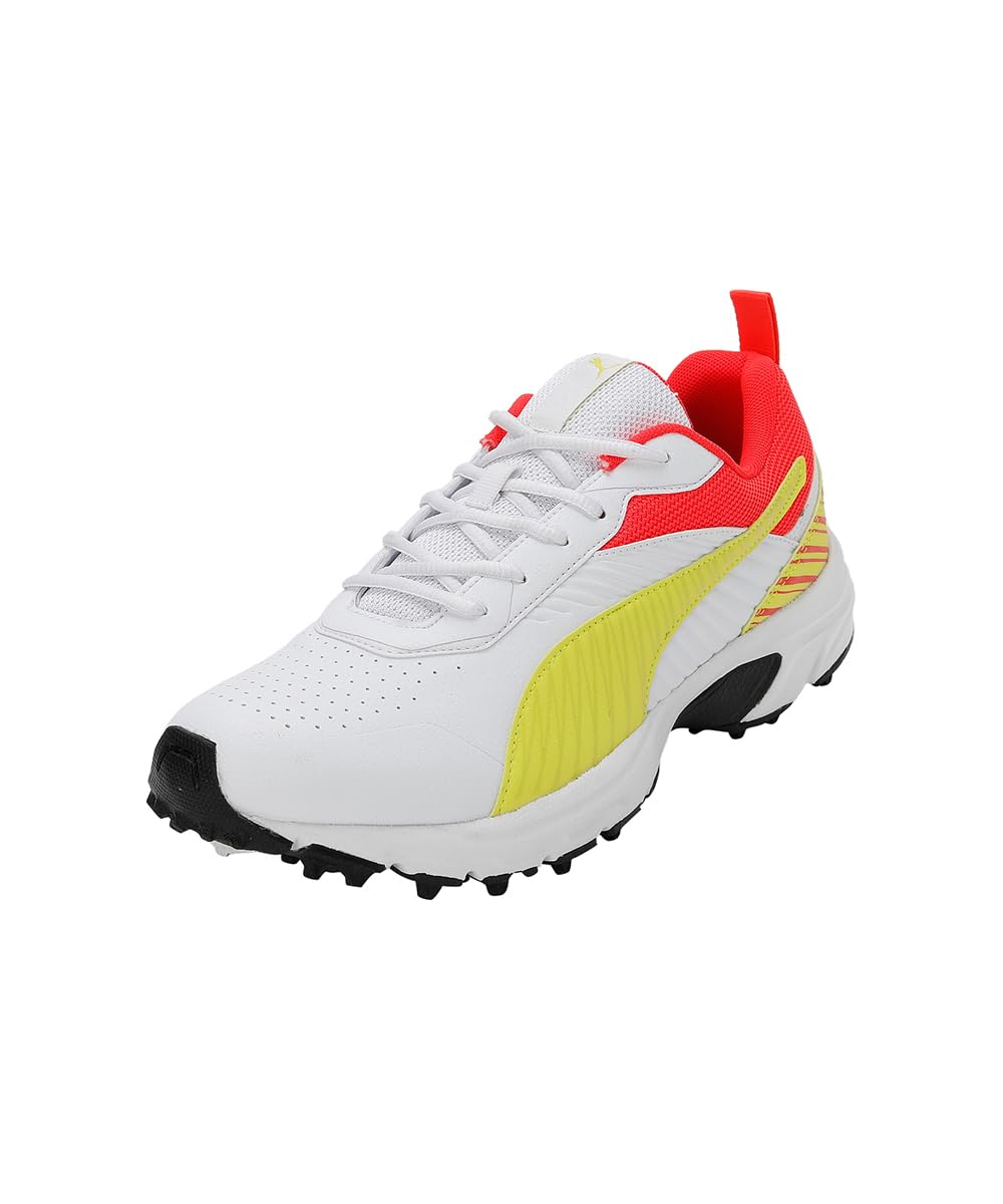Puma Mens Cricket Active White-Red Blast-Nrgy Yellow Cricket Shoe - 7 UK (10735203) (B0C7BWMHZL) Amazon Price History, Amazon Price Tracker