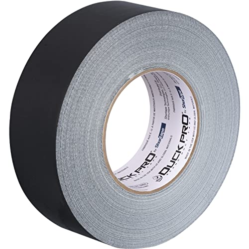 Image of Duck Pro by Shurtape Professional Grade, Industrial Colored Cloth Duct Tape for Industrial Color-Coding, HVAC and Automotive, 48mm x 60yd, 10.0 mil, Black, 1 Roll (105453)
