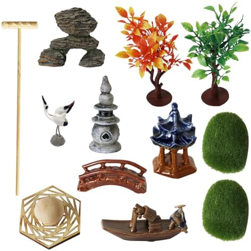Japanese Zen Garden Accessories Kit - Japan Miniature Fairy Garde...