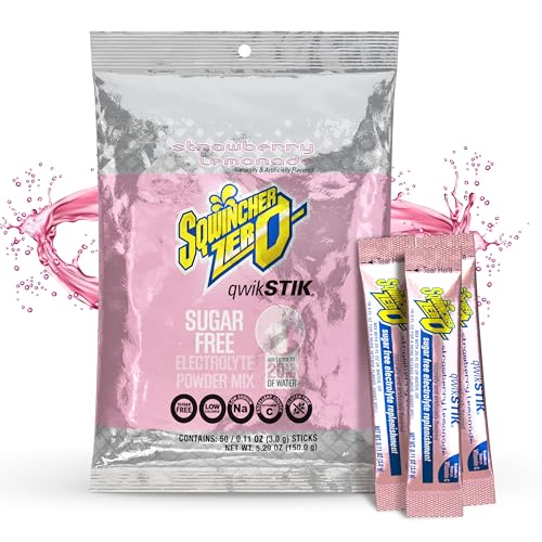 Qwik Stik Sugar Free Drink Mix Powder 20 oz Yield per .11 oz Pack Strawberry Lemonade 50PK - 1 Each