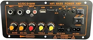 Knadgbft Max 300W Bluetooth Amplifier Board 12V 24V 220V Subwoofer Amplifier Board Support Microphone for Car Home Audio US Plug