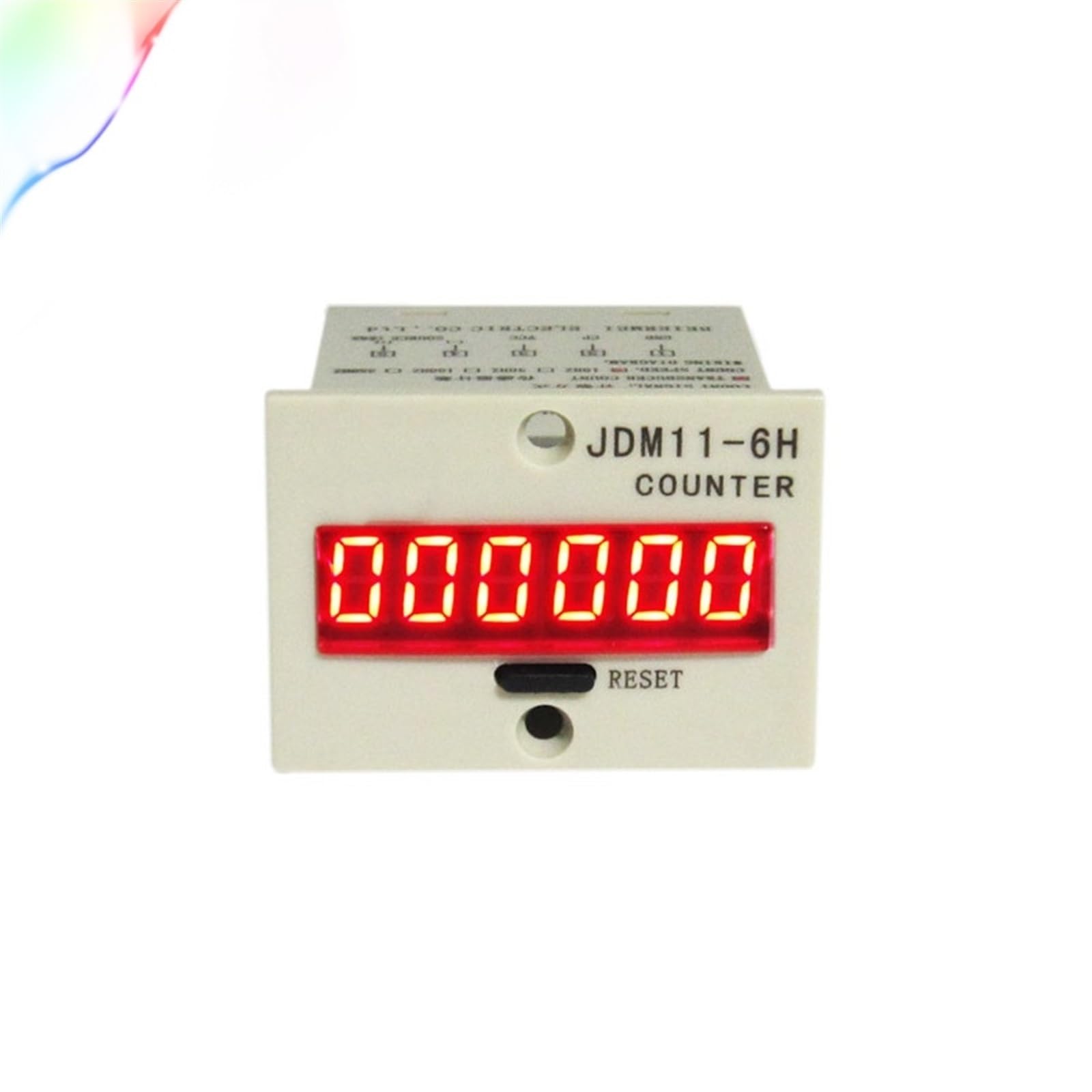 Contador electrónico JDM11-6H AC 220V digital gris para control de producción de 6 dígitos 3
