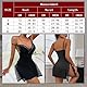 Rouhuhura Dessous Damen Sexy Unterwäsche für Frau Nachthemd Kurze Negligee Sexy Mit Spitzen V-Ausschnitt Nachtkleid Unterkleid Baby Dolls Negligees für Damen (Schwarz M)