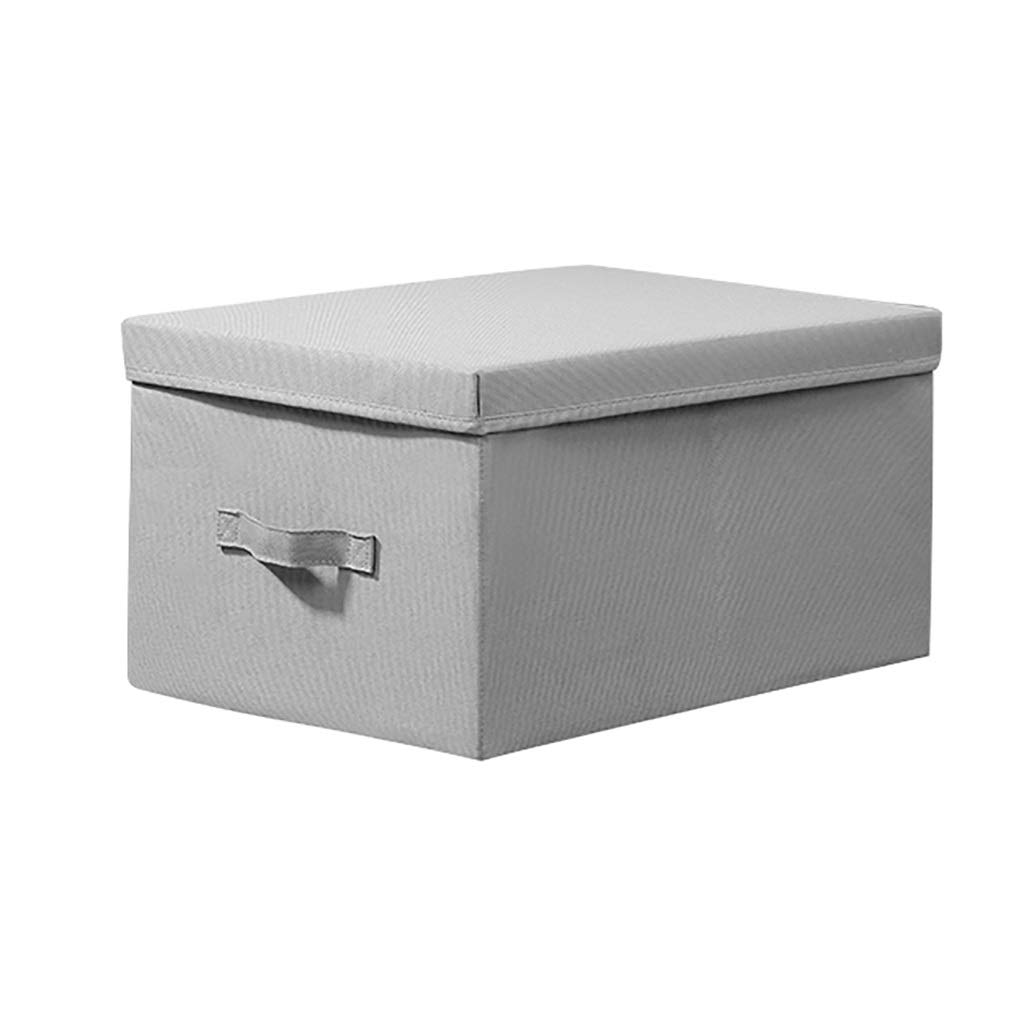 ETRGFTHU Storage Box Wardrobe Fabric Folding Oxford Cloth Household Drawer Type Large Book Storage Folding Dustproof Multifunctional Use(Light gray,38.5x25x18cm)