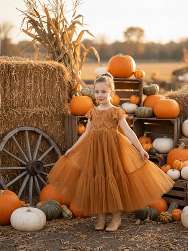 2Bunnies Girl Orchid Lace Flutter Sleeve A-Line Swirly Ruffle Tulle Communion Rustic Boho Flower Girl Dress2