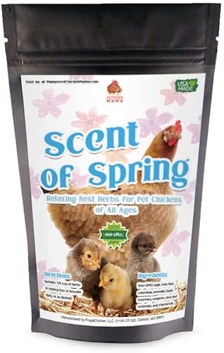 Nesting Herbs For Backyard Chickens 10 Ounces - Scent Of Spring - Keep Laying Hens Happy, Healthy And Relaxed #TOP29