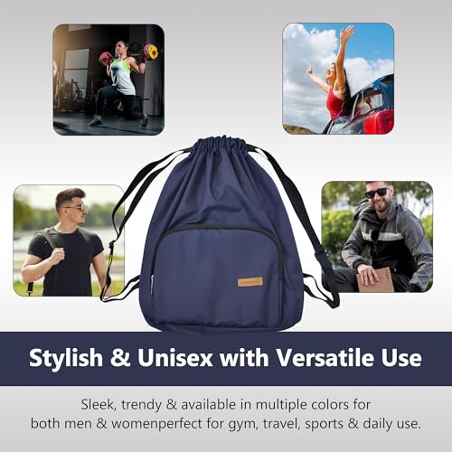 Image of Alienoid 15L Drawstring Bag | Gym Backpack for Men & Women | Draw String Bag for Sports, Football, Cycling, Swimming & More | Lightweight Drawstring Backpack for Travel & Daily Use