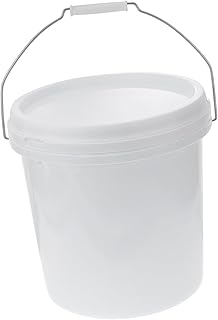 Cabilock Plastic Barrel Buckets with Lids Bucket with Handle and Lid Empty Paint Cans Food Storage Buckets with Lids Airtight 3 Gallon Bucket Plastic Bucket with Handle White Plastic Bucket
