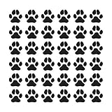 36 Pfoten - 30 mm teddyfamily Pfoten Pfötchen V4-36 Pfoten - 30 mm - Farbe wählen - Auto Aufkleber Wandtattoo Wandsticker